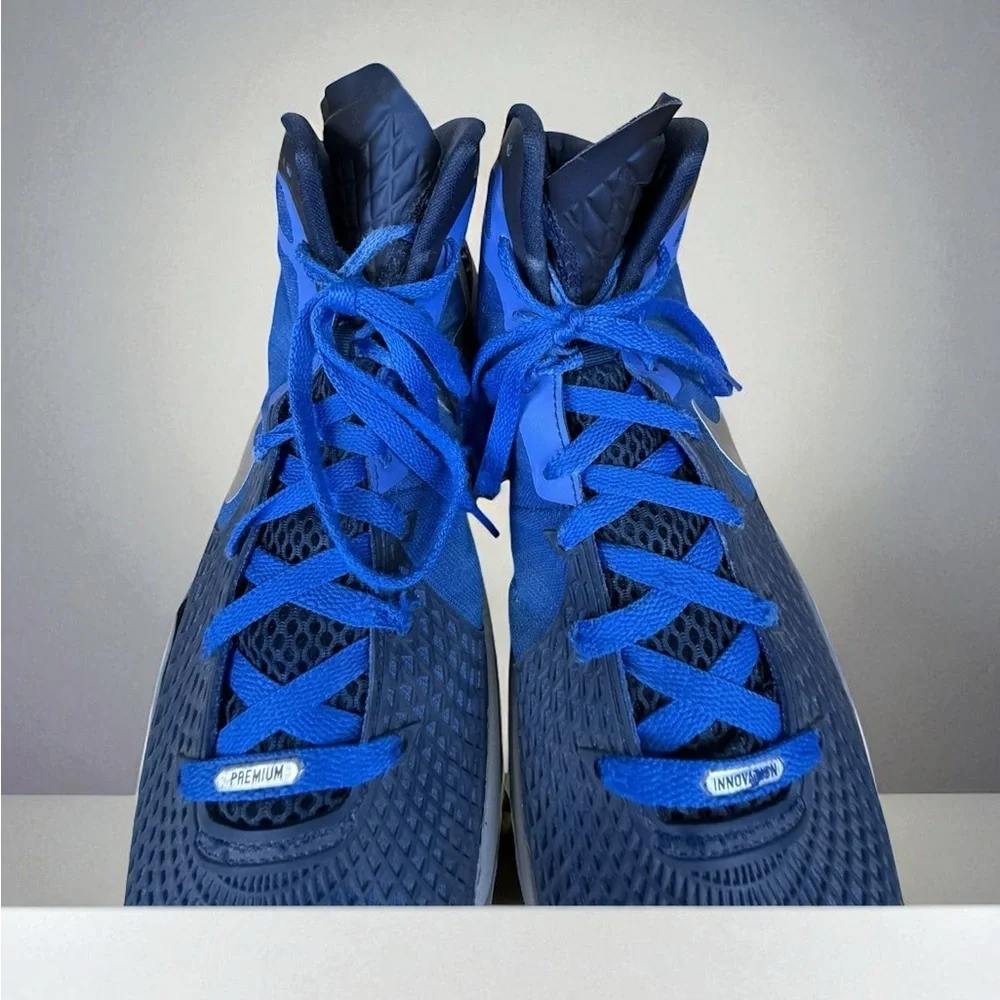 Nike Zoom Hyperdunk 2011 Premium Basketball Shoes Blue Silver Men’s Size 11.5